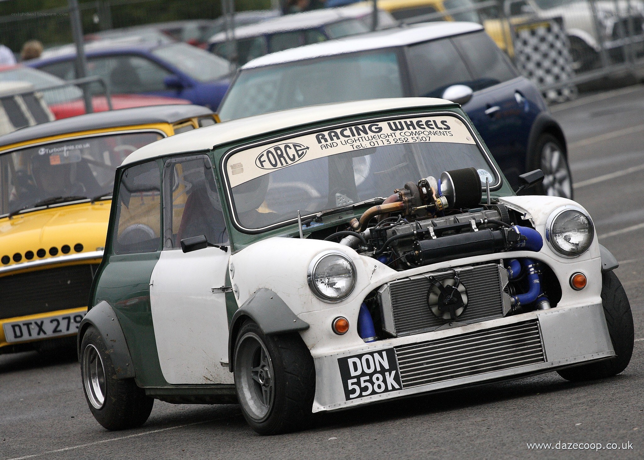 Modified Mini Cooper race car