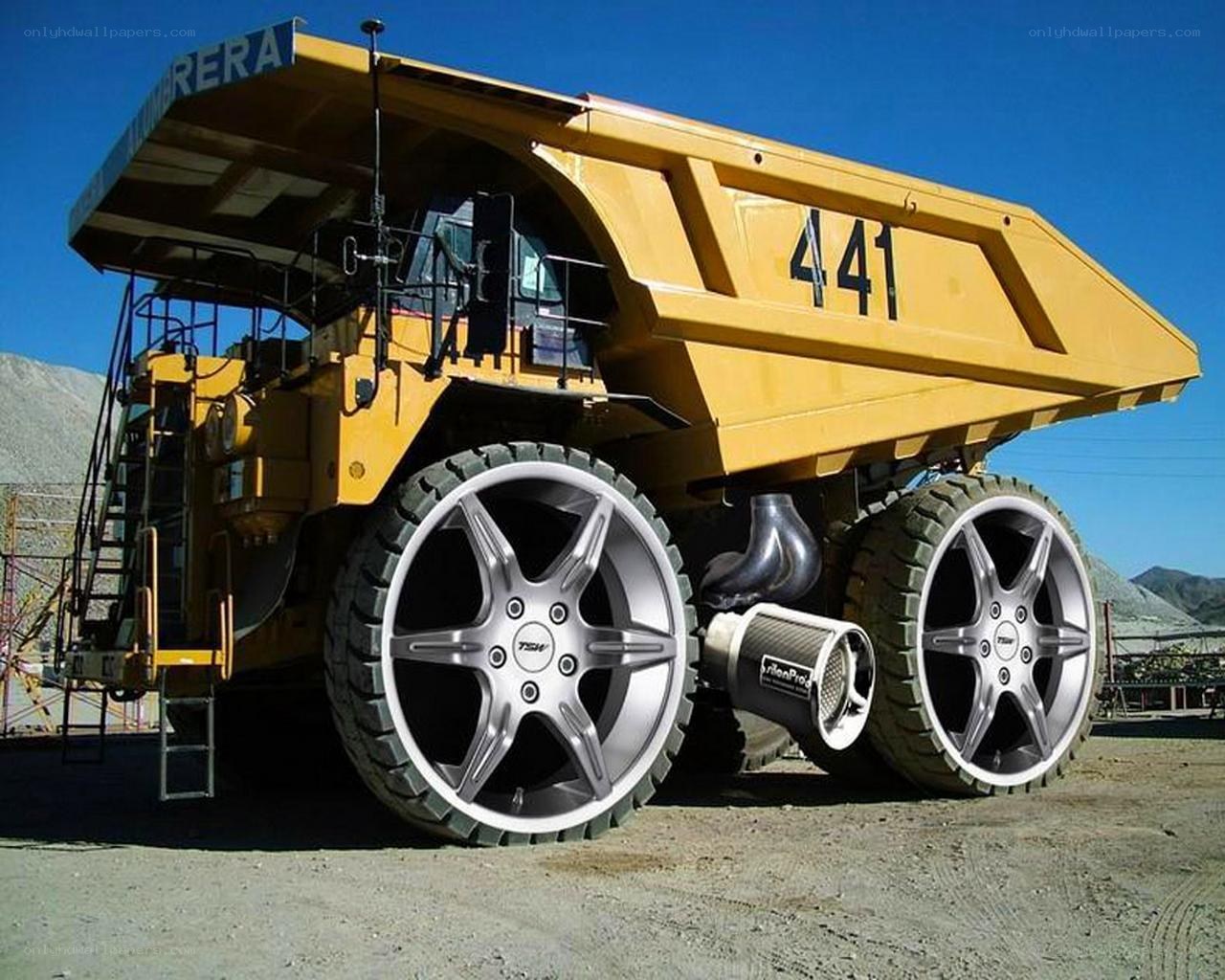 Modified mining truck