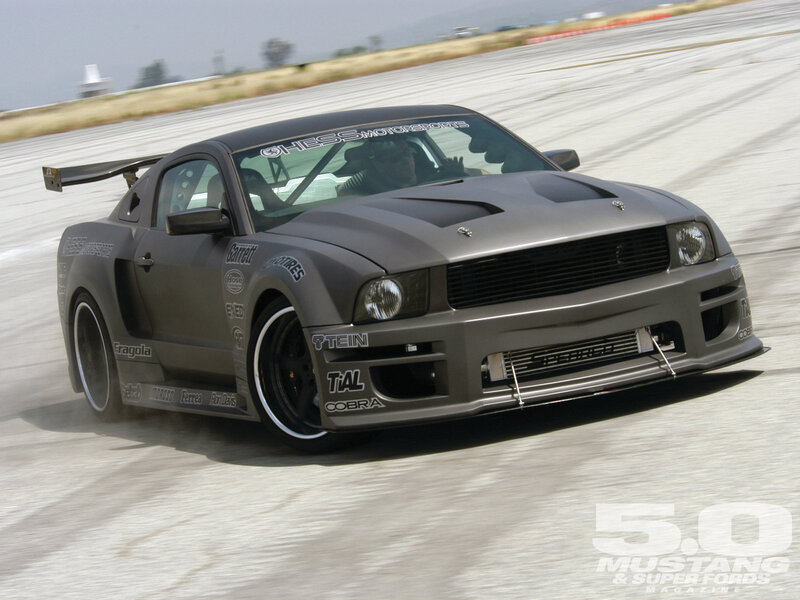 Modified Mustang on Track
