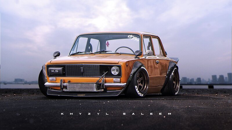 Modified Orange Car
