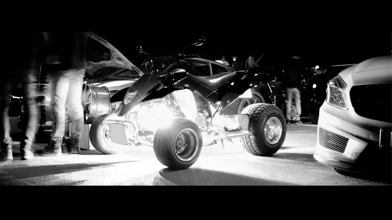 Modified Quad Bike at Night