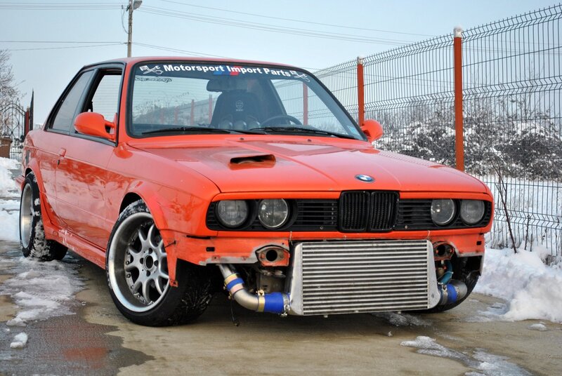 Modified Red BMW Car — Cold