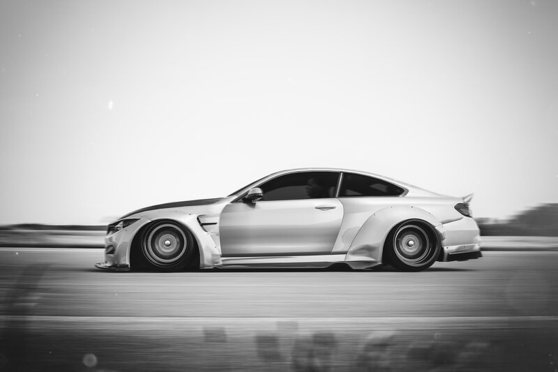 Modified Silver Car — Black