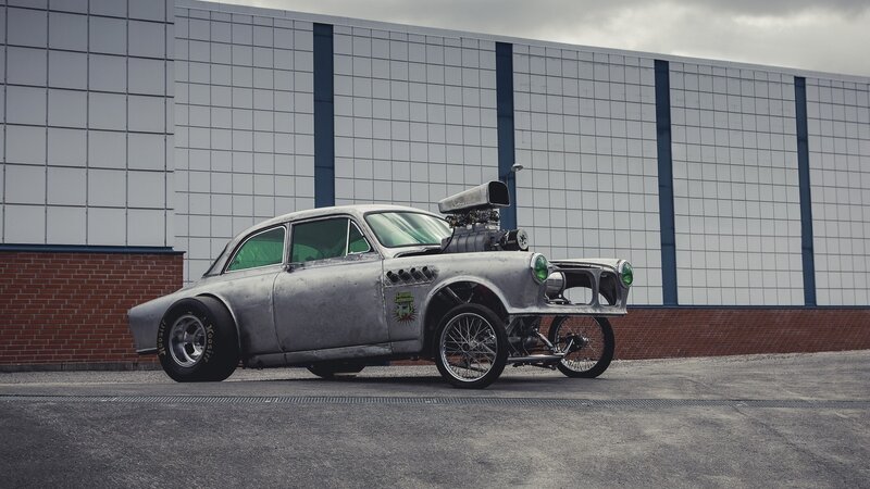 Modified Silver Race Car