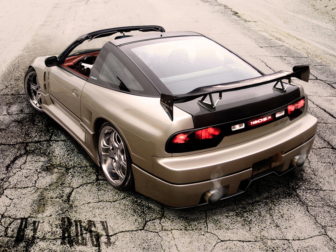modified silver sports car