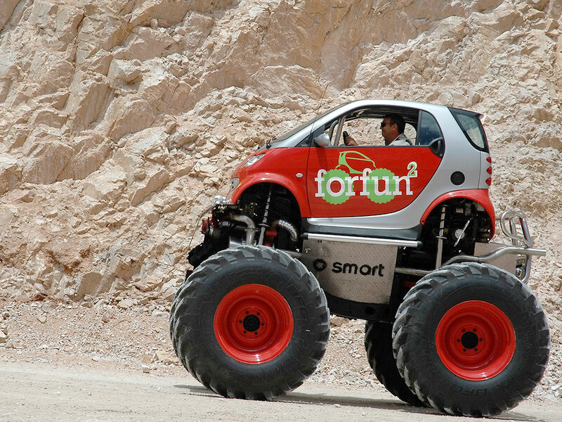 Modified Smart Car — Red, Dramatic