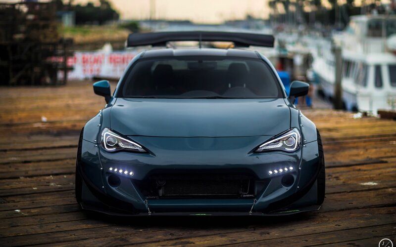 Modified Sports Car — Blue, Dramatic