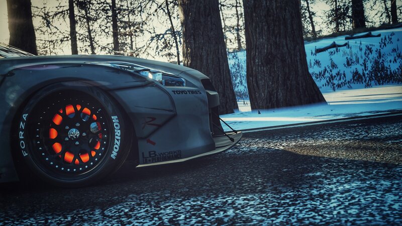 Modified Sports Car — Gray, Dramatic, Winter