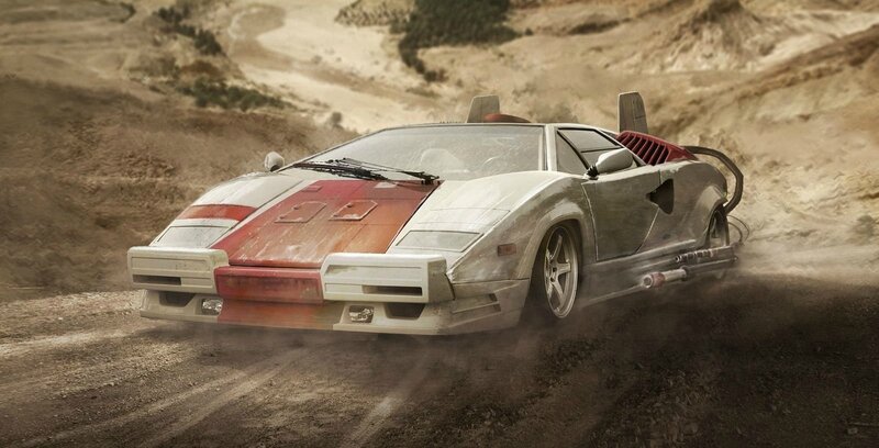 Modified Sports Car — White