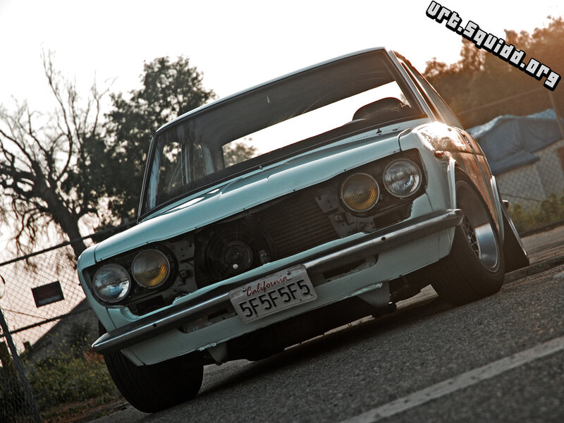modified vintage car front view