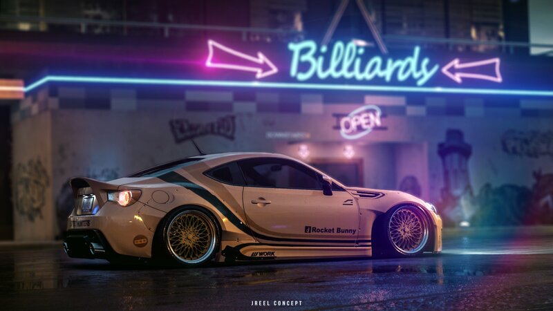Modified White Sports Car