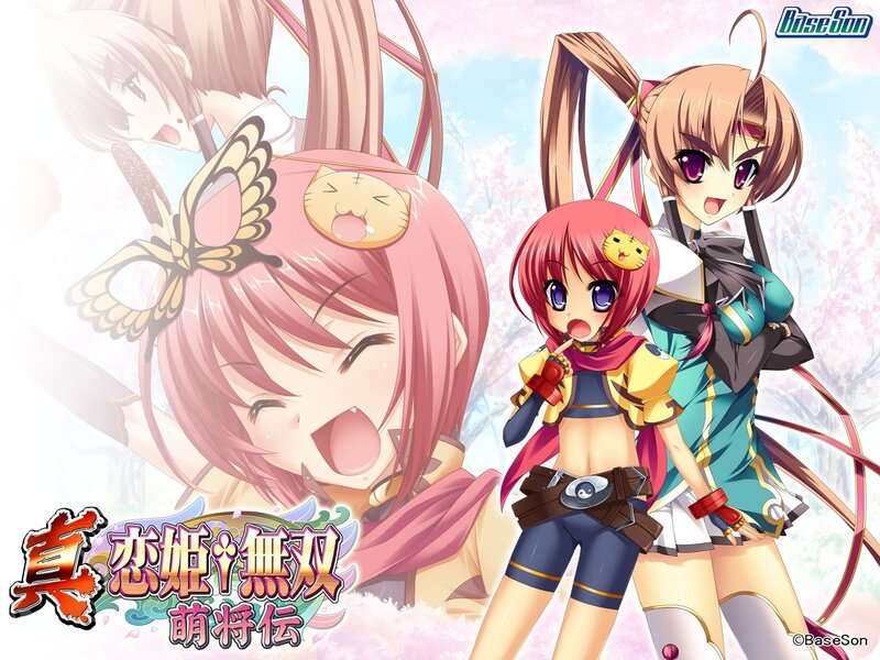 Moe anime girls in spring