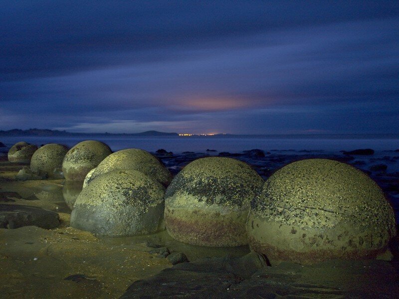 Moeraki Boulders — Blue