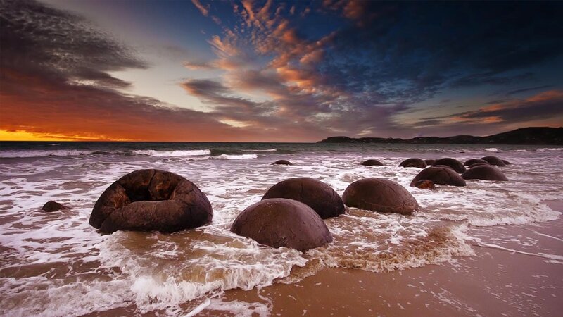 Moeraki Boulders — Orange