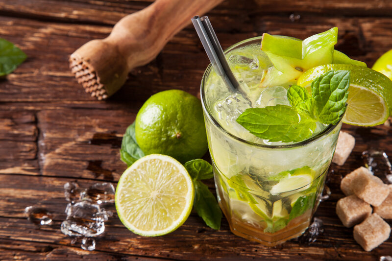 Mojito Cocktail in Glass — Green, Refreshing