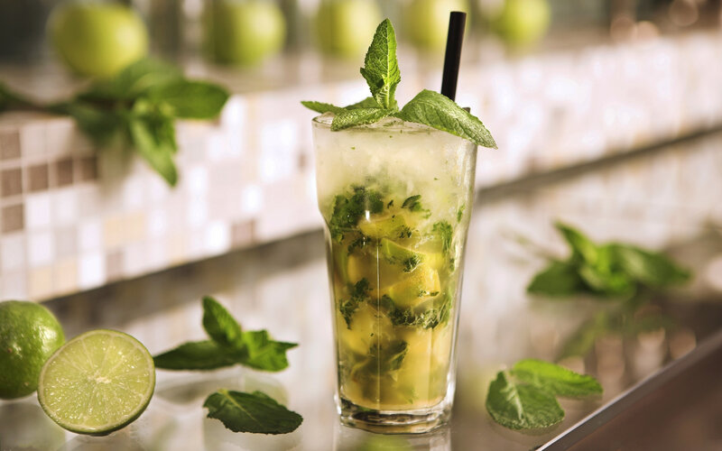Mojito Cocktail in Glass — Green