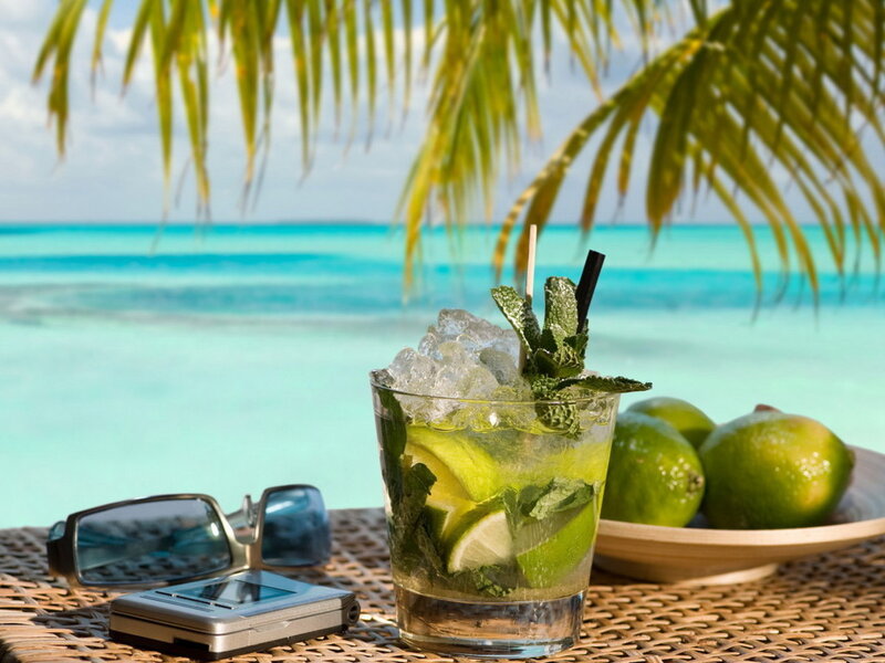 Mojito Cocktail on Beach