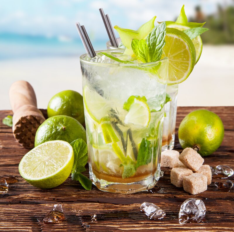 Mojito Cocktail on Table — Green, Refreshing