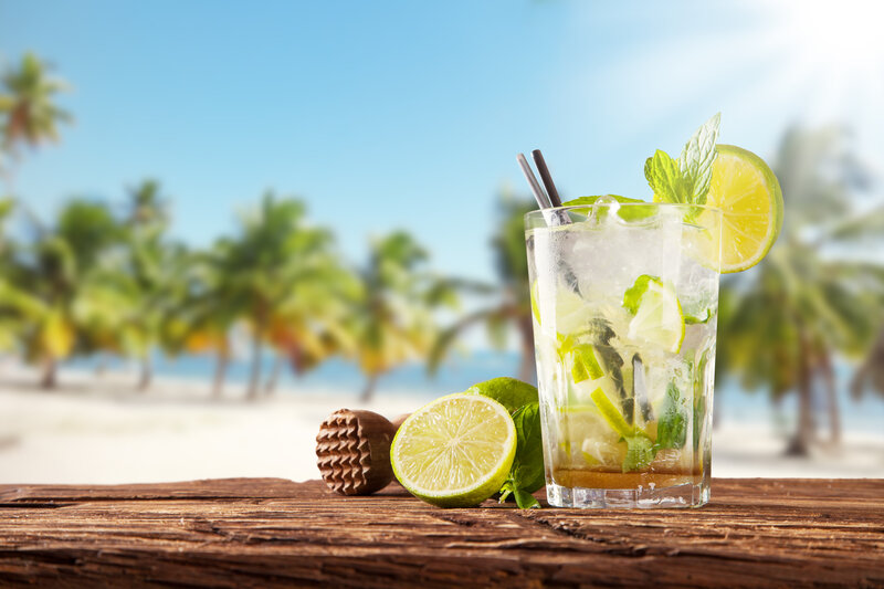 Mojito Cocktail on Table — Green, Relaxed