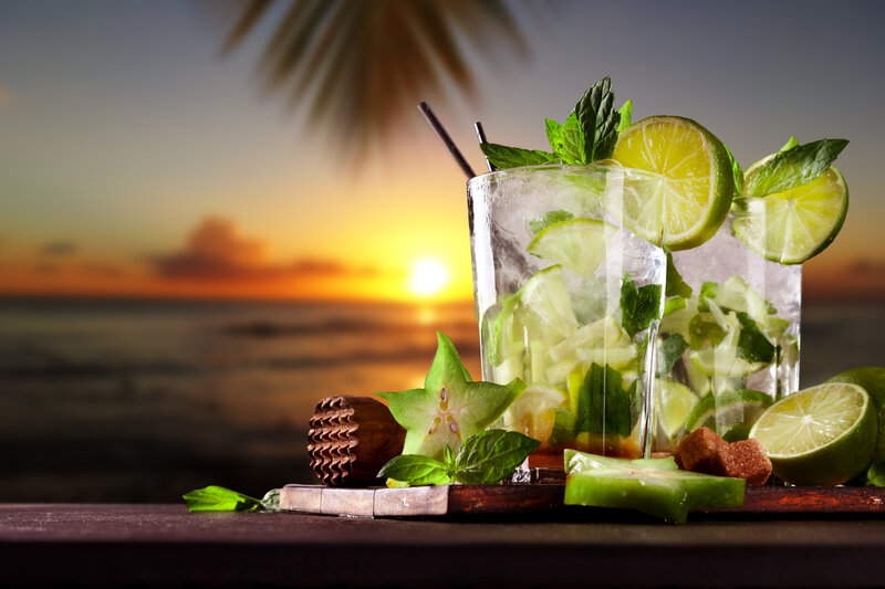 Mojito Cocktails on Table