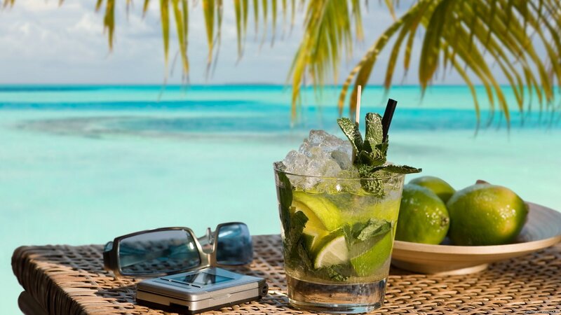 Mojito Drink on Table — Blue