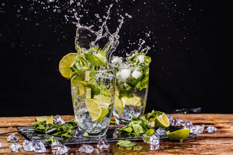 Mojito Drinks Splashing
