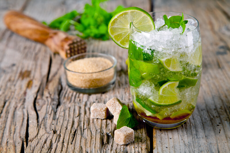 Mojito in Glass — Green, Refreshing, Photograph, Lime, Mint