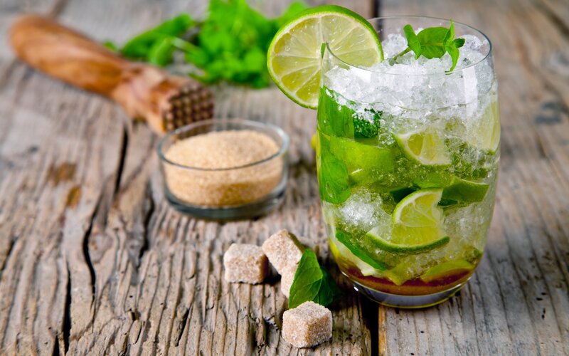 Mojito in Glass — Green, Refreshing, Photograph, Lime