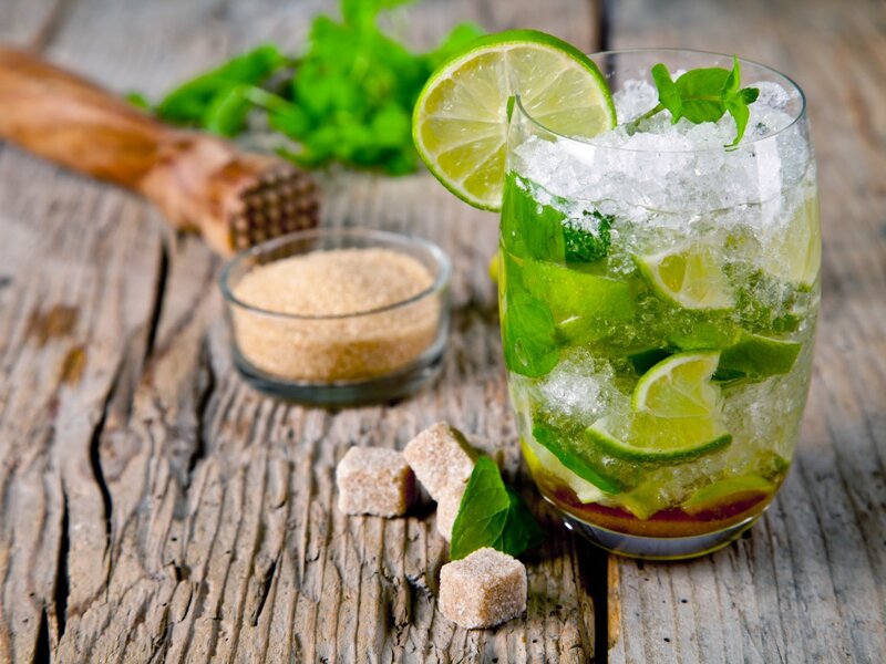 Mojito in Glass — Green, Refreshing, Photograph