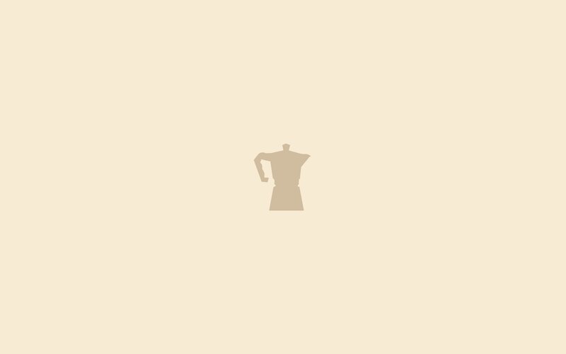 Moka coffee maker silhouette