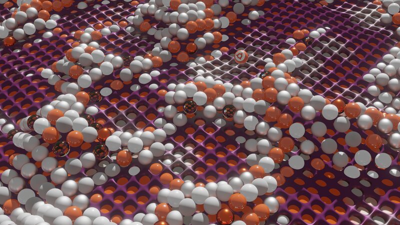 Molecular Lattice with Spheres