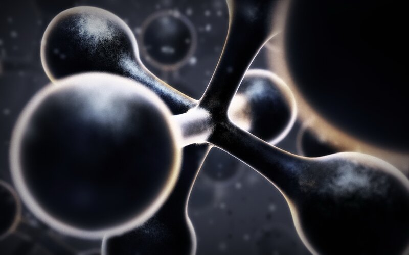 Molecular Structure — Black, Dark