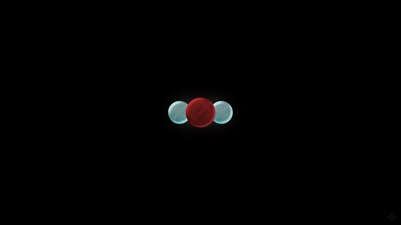 Molecular Structure — Black, Minimalist