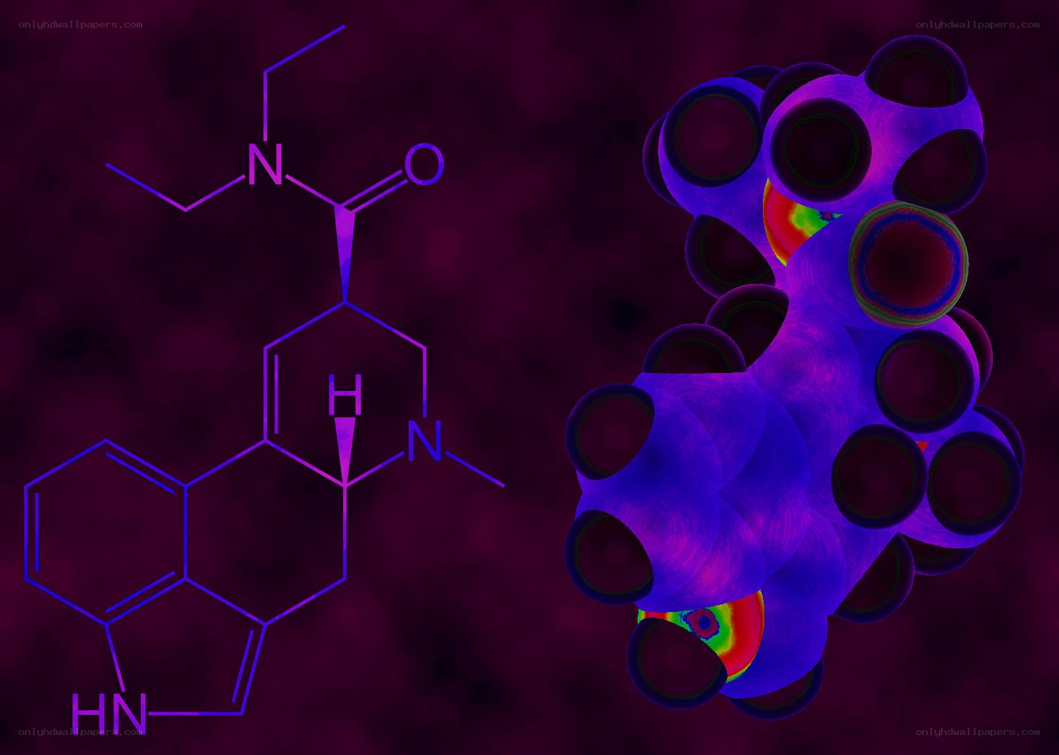 Molecular structure of a compound
