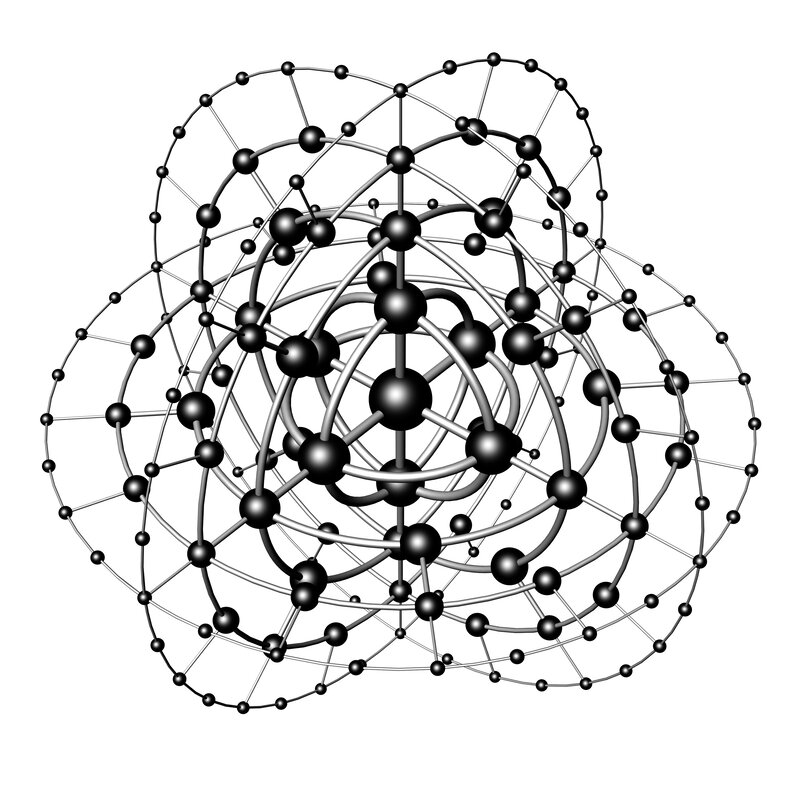 Molecular structure of a fullerene