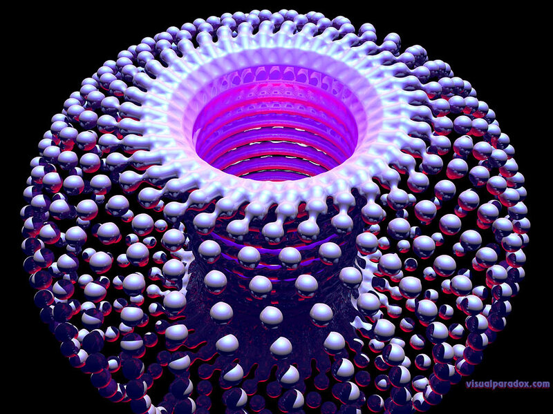 Molecular Structure — Purple, Abstract