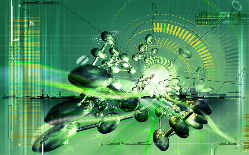 Molecular Structure Visualization — Green