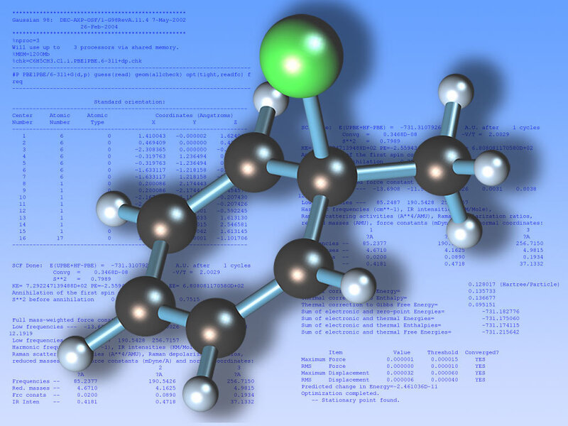 molecular structure with computational data