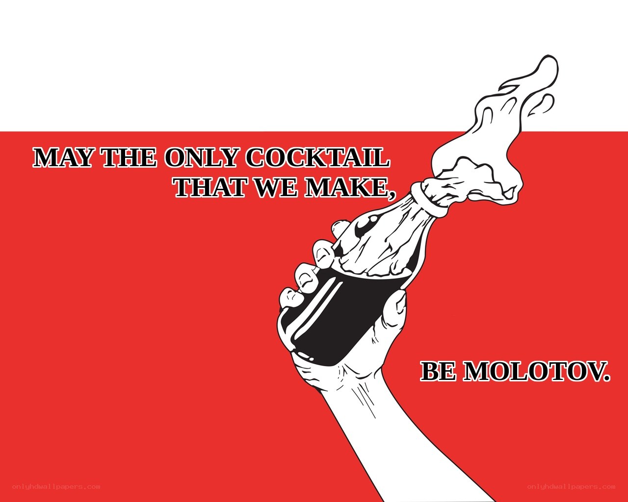 Molotov cocktail message