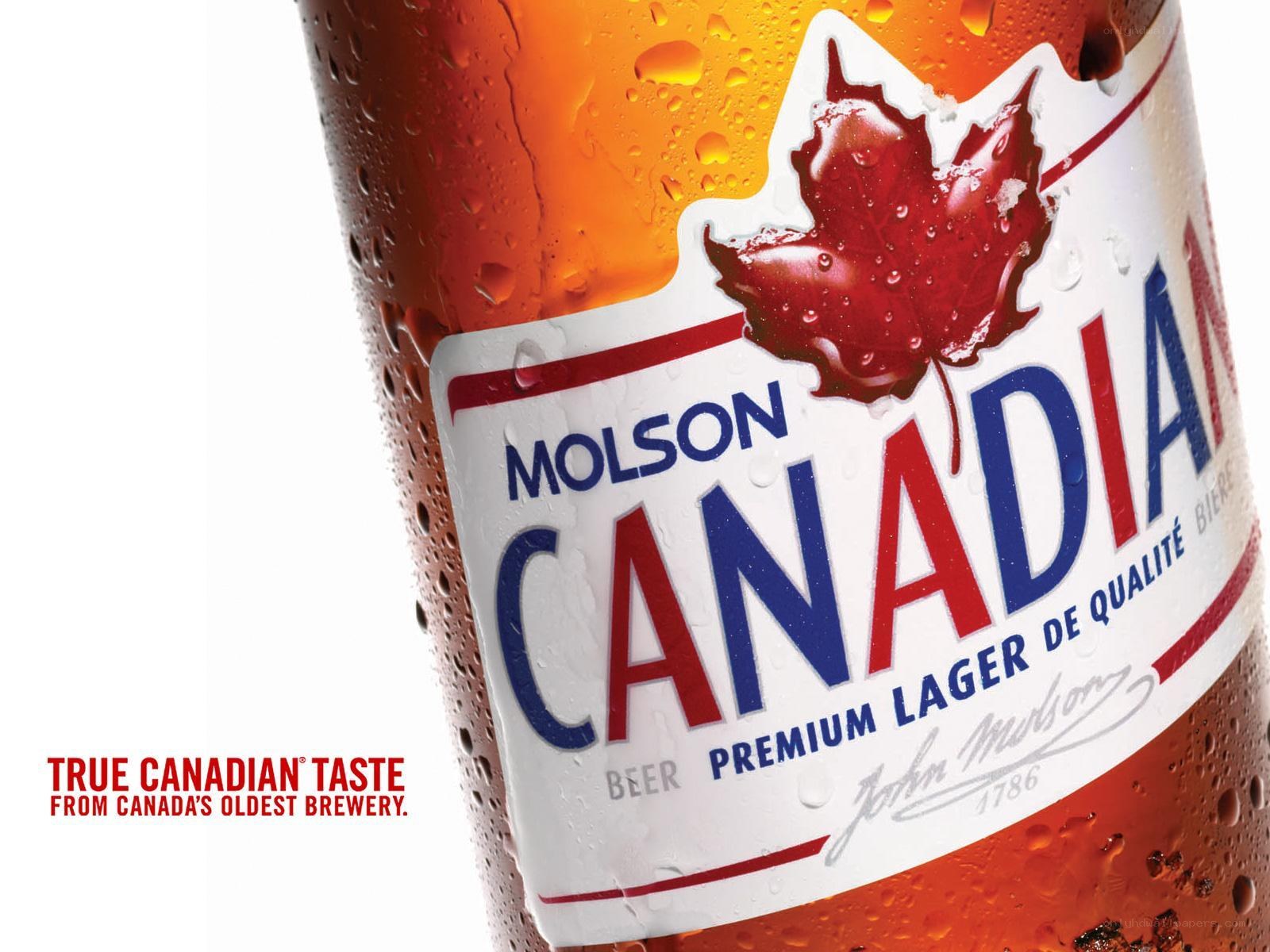Molson Canadian beer bottle