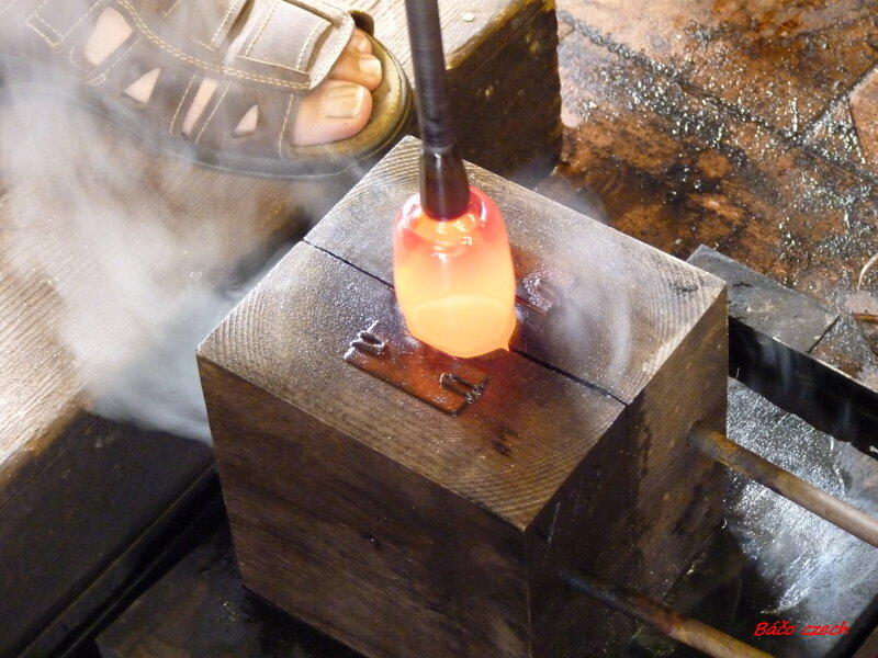 Molten Glass on Block