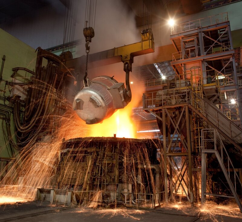 Molten Metal Pouring — Orange, Dramatic
