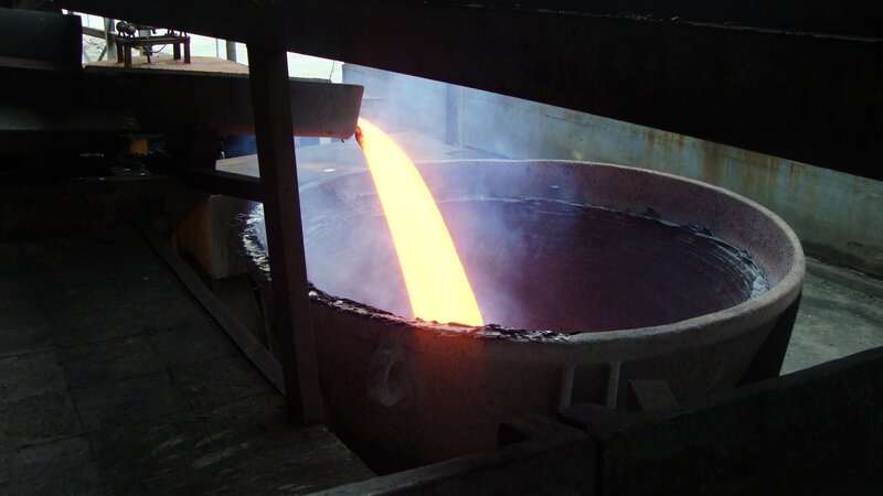 Molten Metal Pouring — Orange, Industrial
