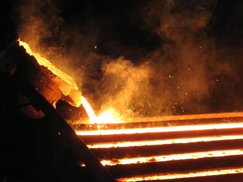 Molten Metal Pouring — Orange
