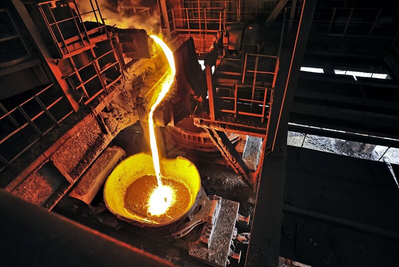 Molten Metal Pouring — Yellow