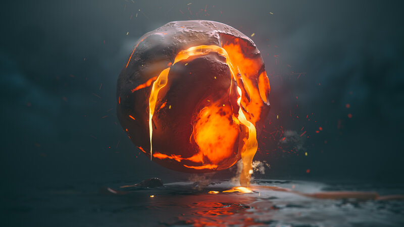 Molten Sphere Cracking