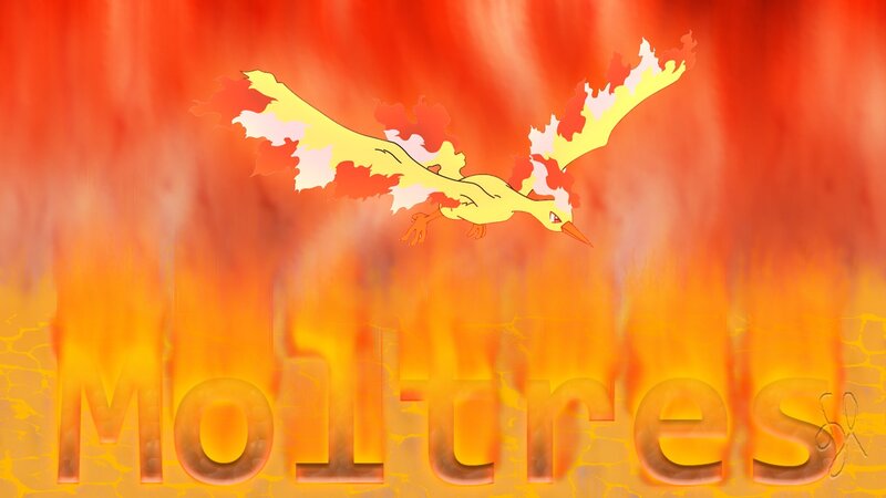 Moltres in flames