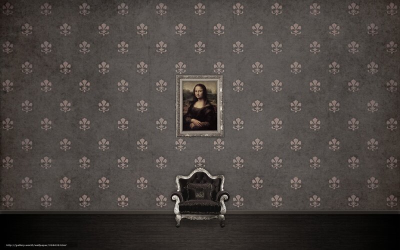 Mona Lisa in a classic room