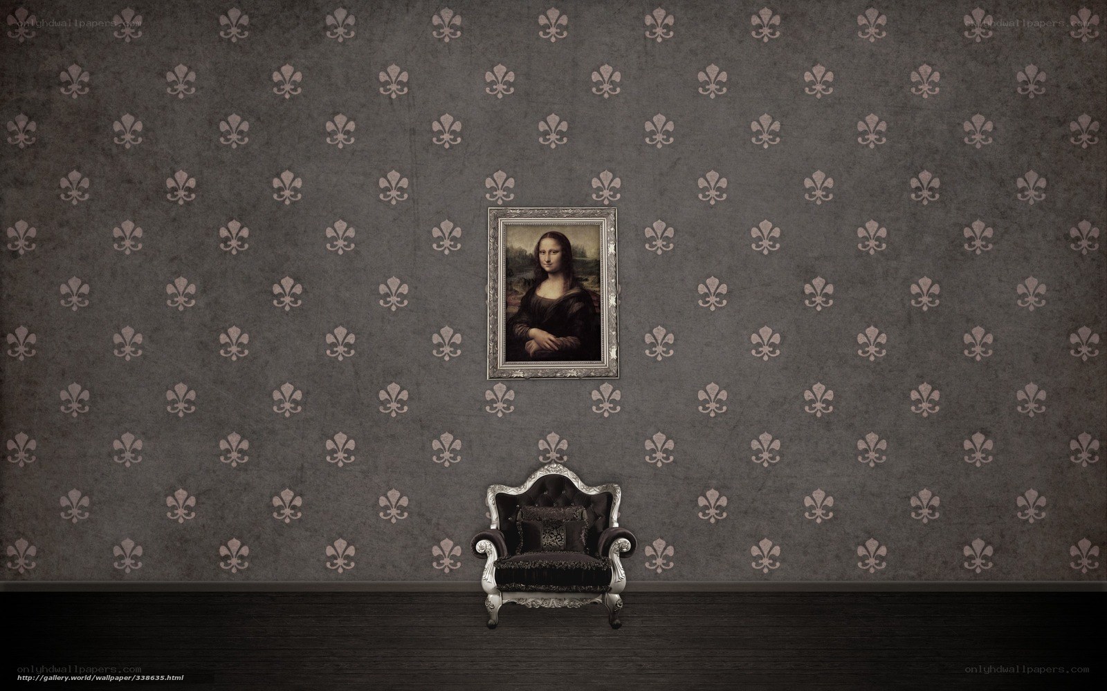 Mona Lisa in a classic room