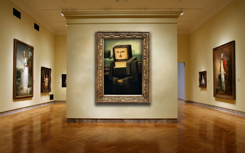 Mona Lisa Painting — Brown